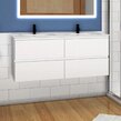 Kúpeľňová skrinka s dvojumývadlom EASY KS120W 120cm