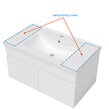 Kúpeľňová skrinka s umývadlom EASY KS80Y 80cm