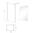 Sprchová zástena WALKER WH18C 90-120x195cm