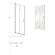 Sprchové dvere BIFOLD EH80X 80-100x190cm