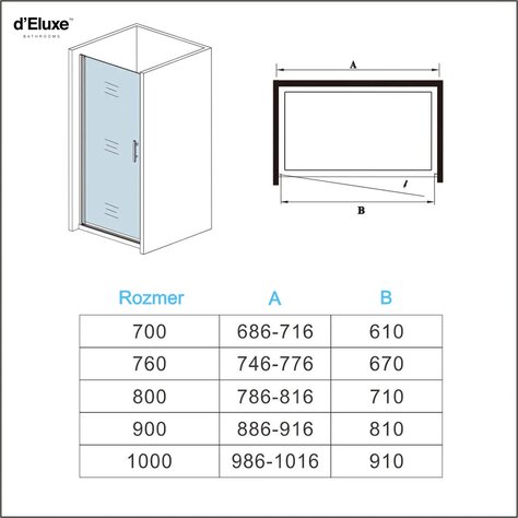 Sprchové dvere SINGLE W32Z 70-100x185cm