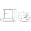 Sprchový Masážny Box UK12R8122 121x81x220cm Pravá Montáž