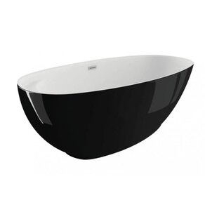 Voľne stojaca akrylátová vaňa DREAMLINE GF94R1676 165x75cm - Lesklá čierna