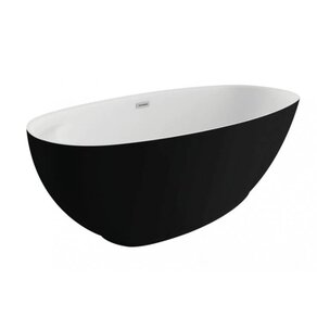 Voľne stojaca akrylátová vaňa DREAMLINE GF94R1677 165x75cm - Matná čierna